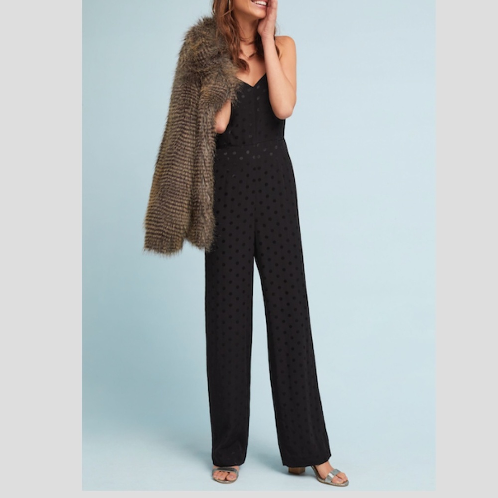 NWT Anthropologie The Essential Polka Dot Jumpsuit